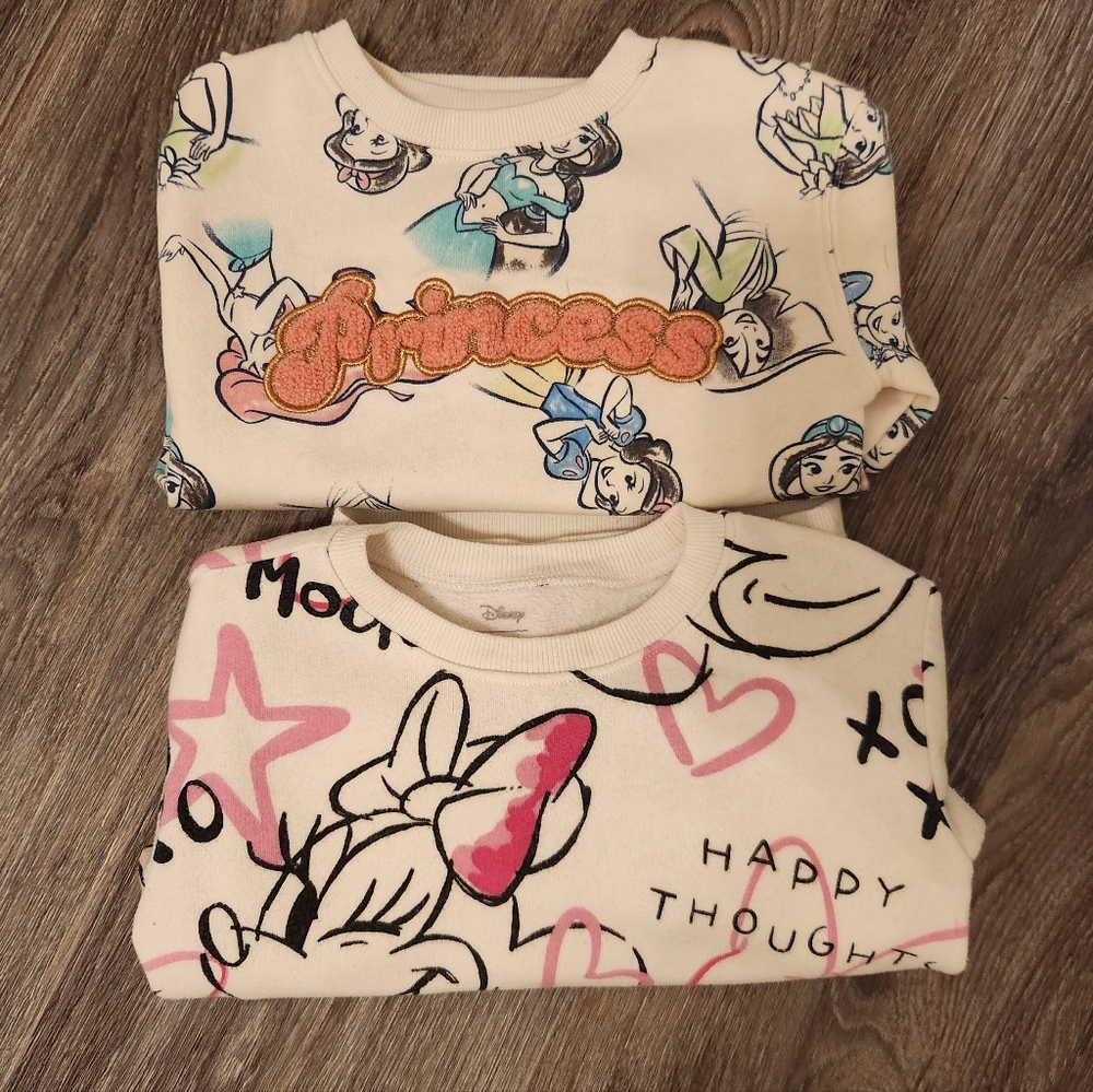 Disney Princess and Minnie Mouse Sweatshirts